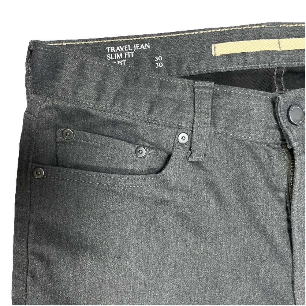 Banana Republic Travel Jean Mens 30x30 Slim Fit Stretch Charcoal Gray‎ Heather